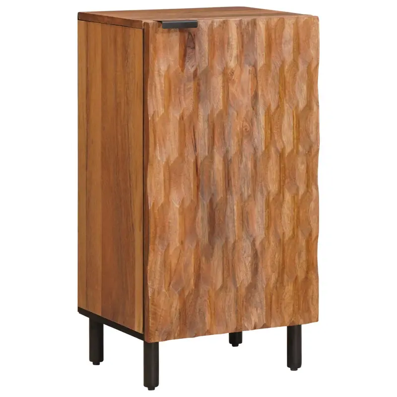 Aparador con puerta Acabado de Acacia Marrón 40 x 33 x 75 cm