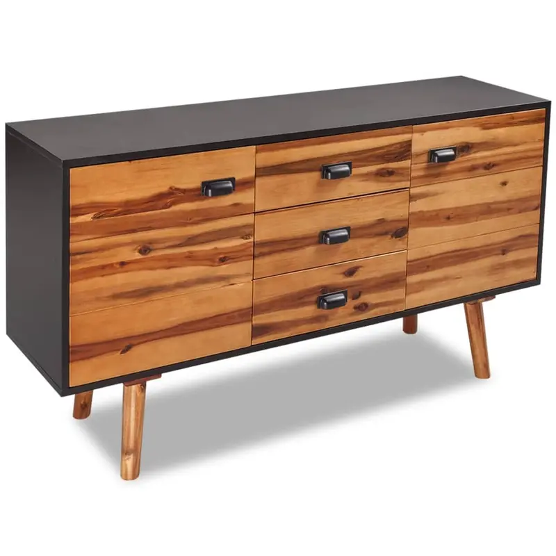 Aparador de madera de acacia 115x35x70 cm