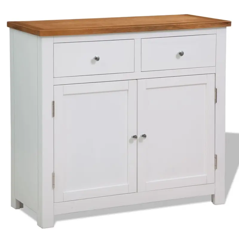 Aparador de madera de roble 90x33,5x83 cm