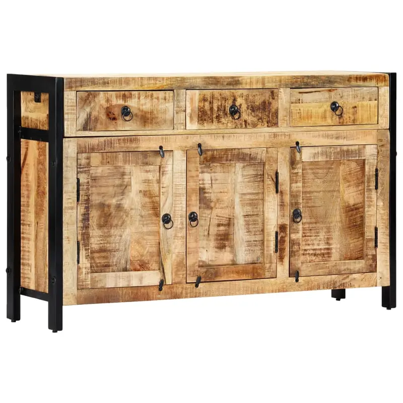 Aparador de madera maciza de mango 120x35x76 cm