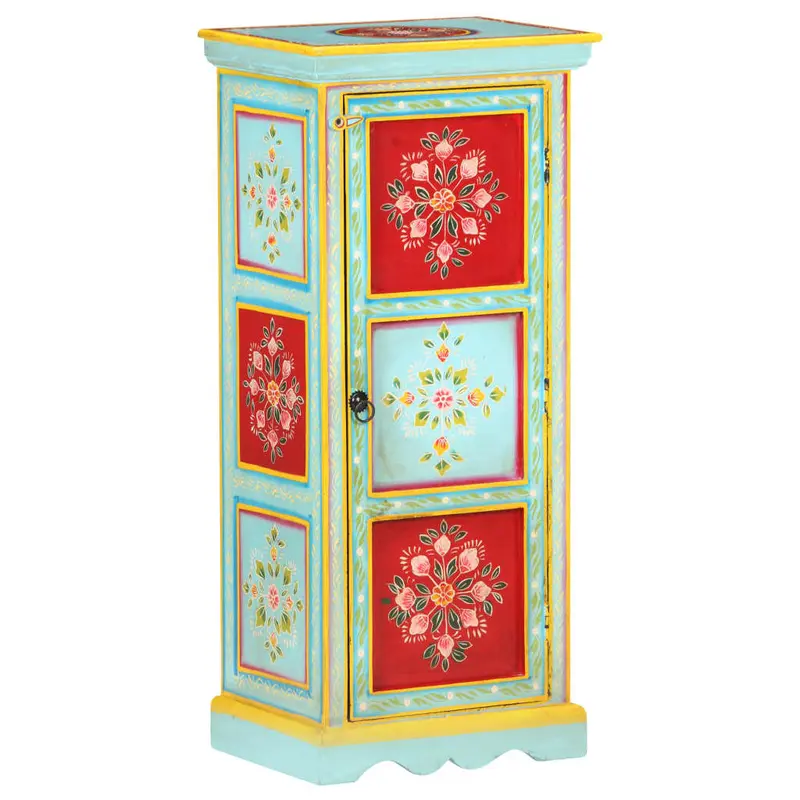 Aparador de madera maciza de mango pintada a mano 40x30x90 cm