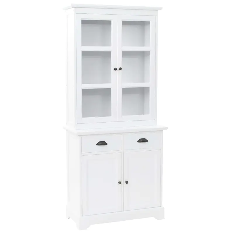 Aparador galés con 4 puertas MDF y madera de pino 80x40x180 cm