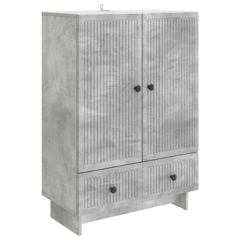Aparador Gris Concreto 66 x 34,5 x 95 cm Madera de ingeniería