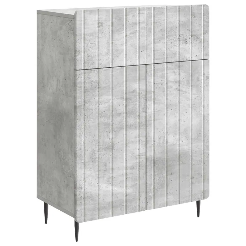 Aparador Gris Hormigón 66 x 34,5 x 92 cm Madera de Ingeniería