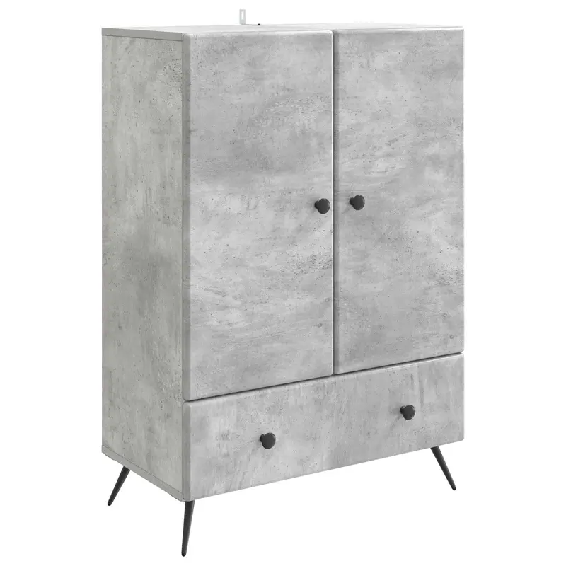 Aparador Gris Hormigón 66 x 34,5 x 95 cm Madera de Ingeniería