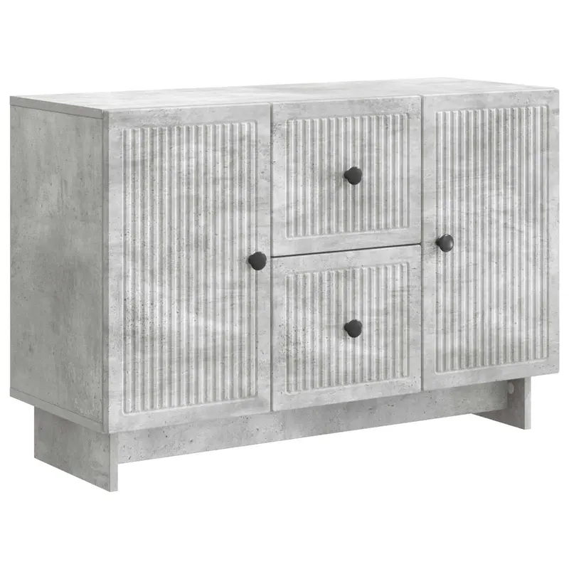 Aparador Gris Hormigón 89 x 34,5 x 60 cm Madera de Ingeniería