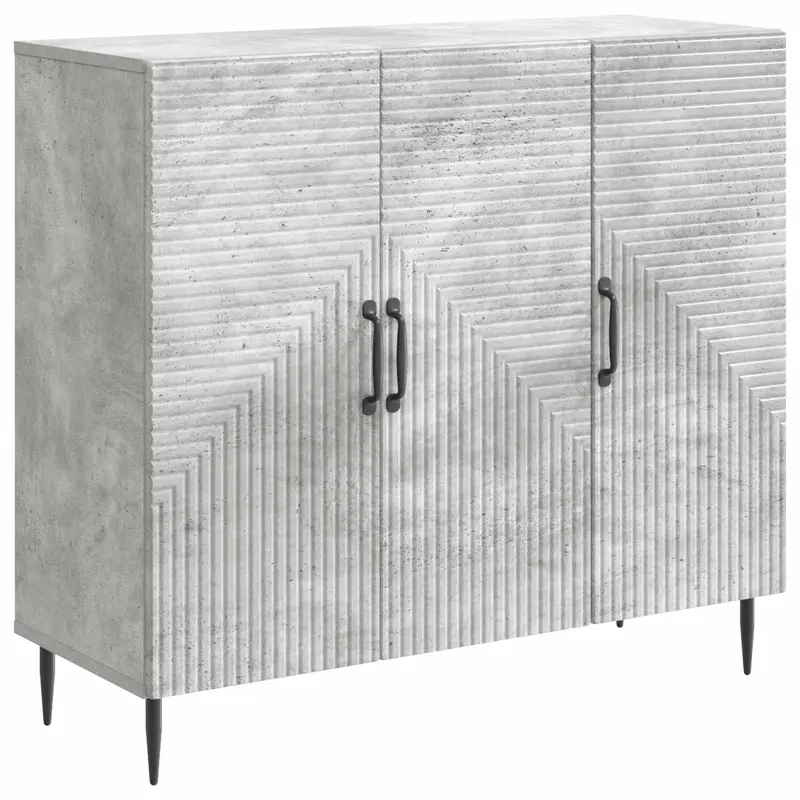 Aparador Gris Hormigón 89 x 34,5 x 80 cm Madera de Ingeniería