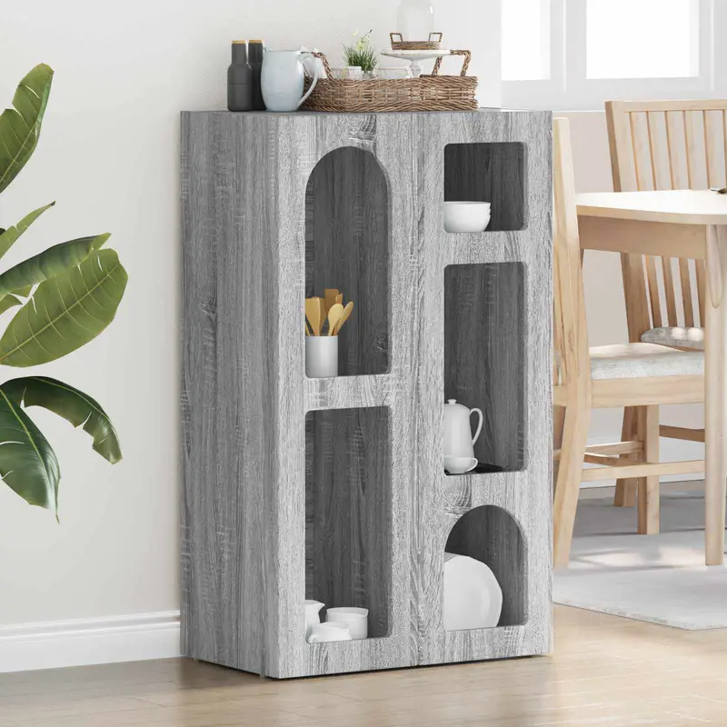 Aparador Gris Sonoma 59 x 35 x 100,5 cm Madera de ingeniería