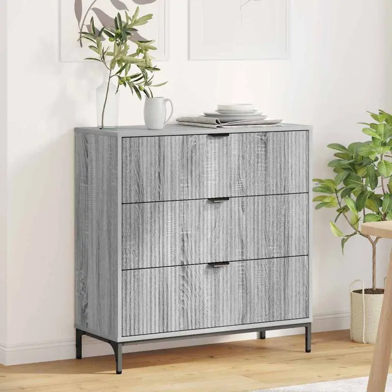 Aparador Gris Sonoma 79,5 x 33 x 82 cm Madera de ingeniería