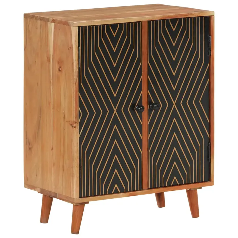 Aparador madera maciza de acacia 60x35x74 cm