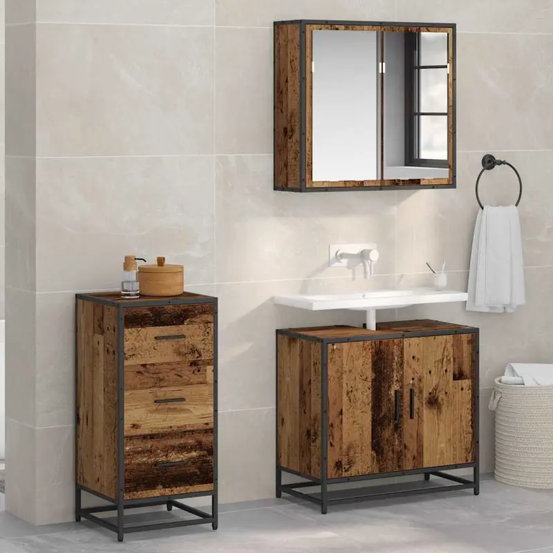 Aparador Madera vieja 35.5 x 35 x 76 cm