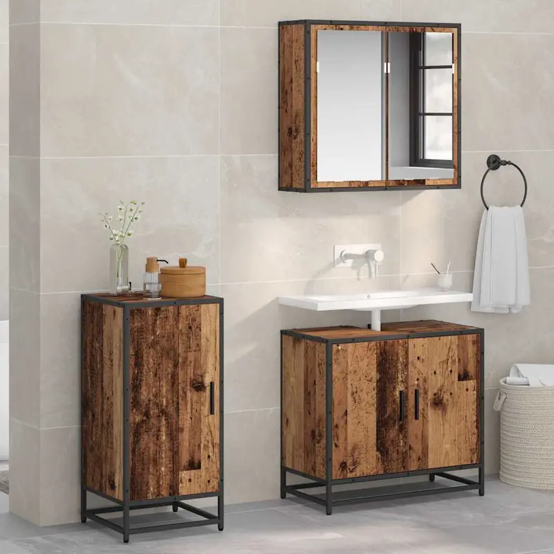 Aparador Madera vieja 35,5 x 35 x 76 cm