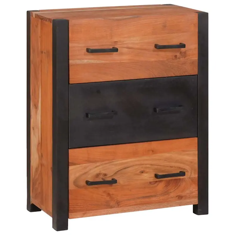 Aparador Marrón 55 x 30 x 75 cm Madera de Acacia Sólida