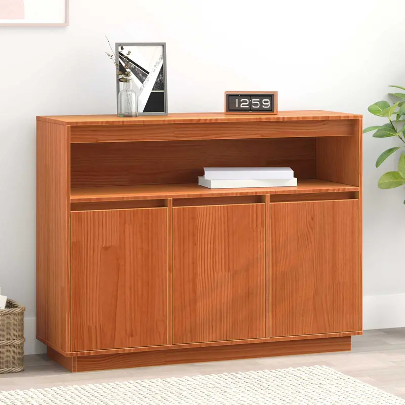 Aparador Marrón cera 104,5 x 34 x 80 cm Madera de pino macizo