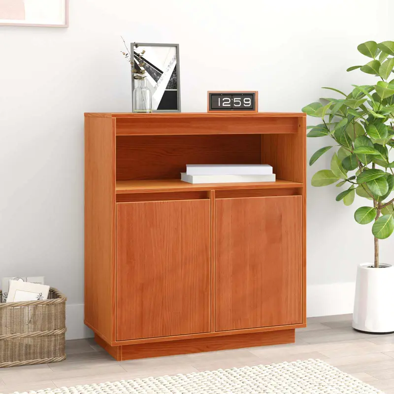 Aparador Marrón cera 70 x 34 x 80 cm Madera de pino macizo
