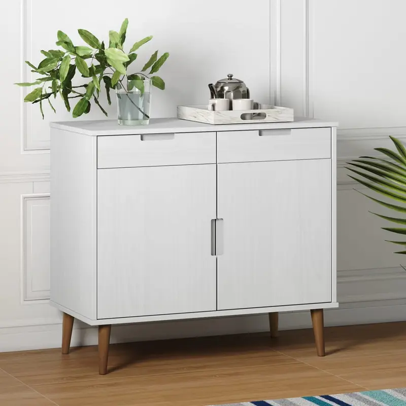 Aparador MOLDE madera maciza de pino blanca 90x40x80 cm
