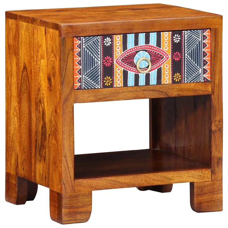 Aparador Multicolor 40 x 35 x 45 cm madera maciza de acacia