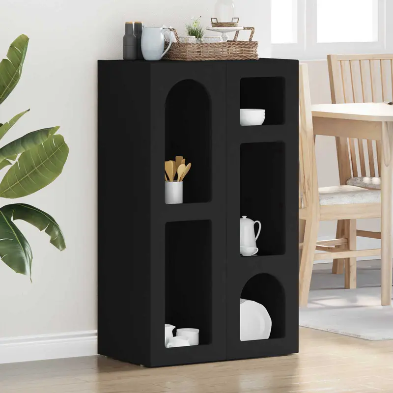 Aparador Negro 59 x 35 x 100,5 cm Madera de ingeniería