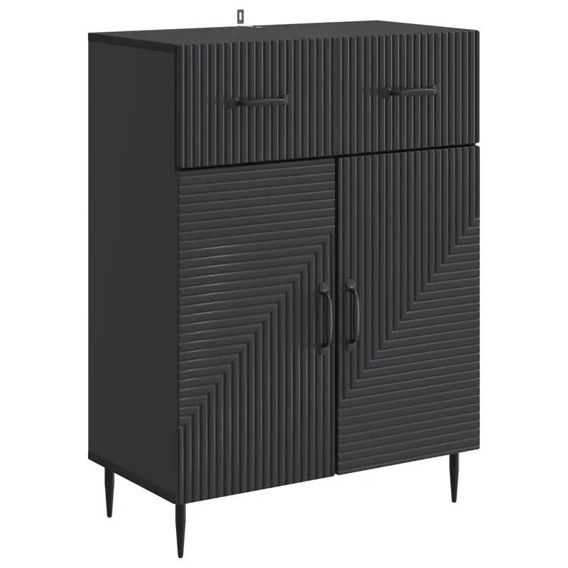 Aparador Negro 66 x 34,5 x 89,5 cm Madera de Ingeniería