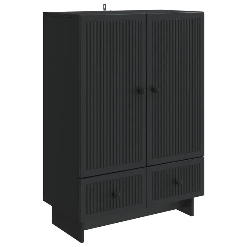 Aparador Negro 66 x 34,5 x 95 cm Madera de ingeniería