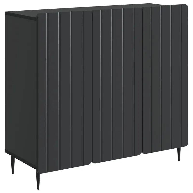 Aparador Negro 89 x 34,5 x 82 cm Madera de Ingeniería