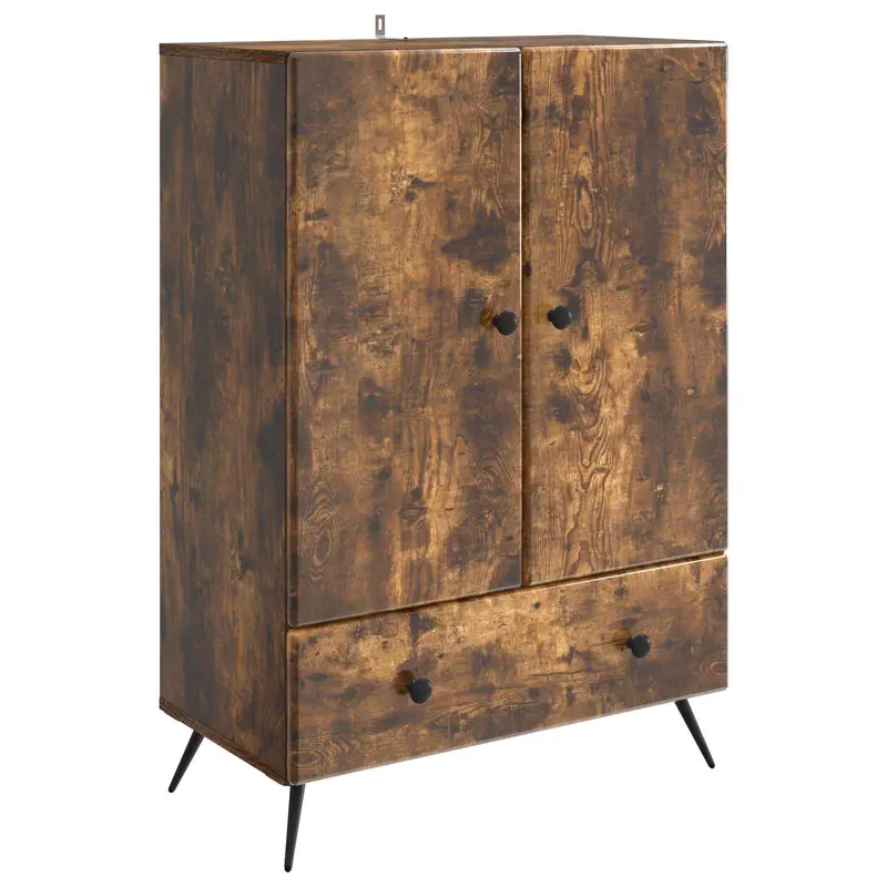 Aparador Roble Ahumado 66 x 34,5 x 95 cm Madera de Ingeniería