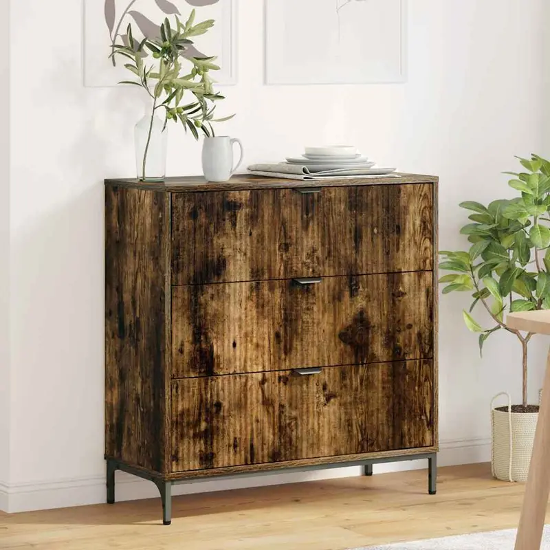 Aparador Roble ahumado 79,5 x 33 x 82 cm Madera de ingeniería