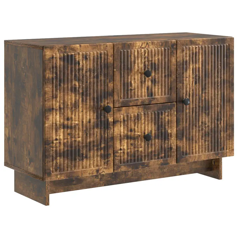 Aparador Roble Ahumado 89 x 34,5 x 60 cm Madera de Ingeniería