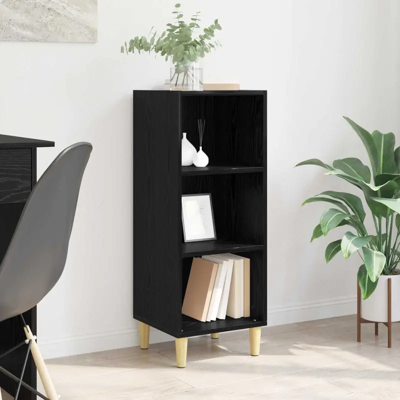 Aparador Roble Negro 34,5 x 32,5 x 90 cm Madera de ingeniería