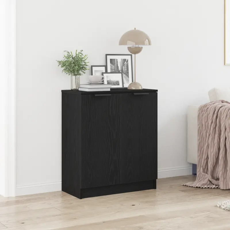 Aparador Roble Negro 60 x 30 x 70 cm Madera de ingeniería