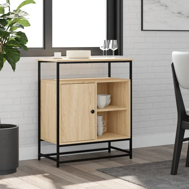 Aparador Roble Sonoma 69x35x80 cm Madera de ingeniería