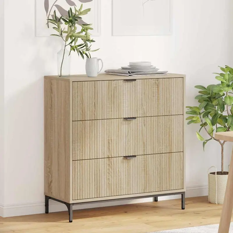 Aparador Roble Sonoma 79,5 x 33 x 82 cm Madera de ingeniería