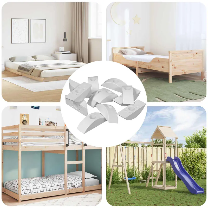 Arandela en forma de media luna 12 pcs Blanco M6 Polipropileno