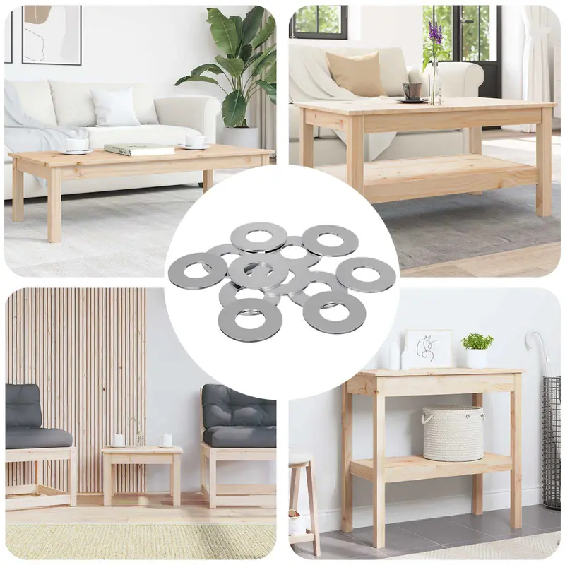 Arandelas 11842 pcs Plateado Hierro