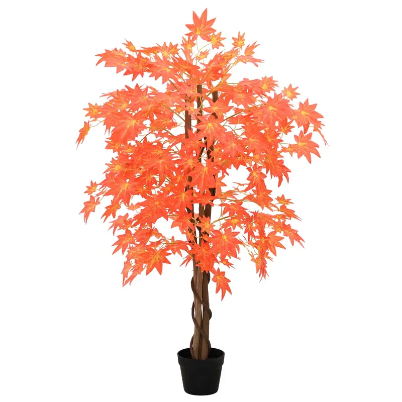 Árbol de Arce Artificial Rojo 80 x 16 x 120 cm Tela y madera