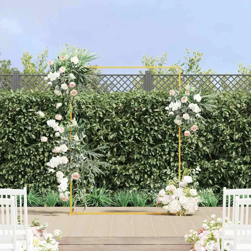 Arco de Boda Dorado 150 x 49,5 x 200 cm Acero