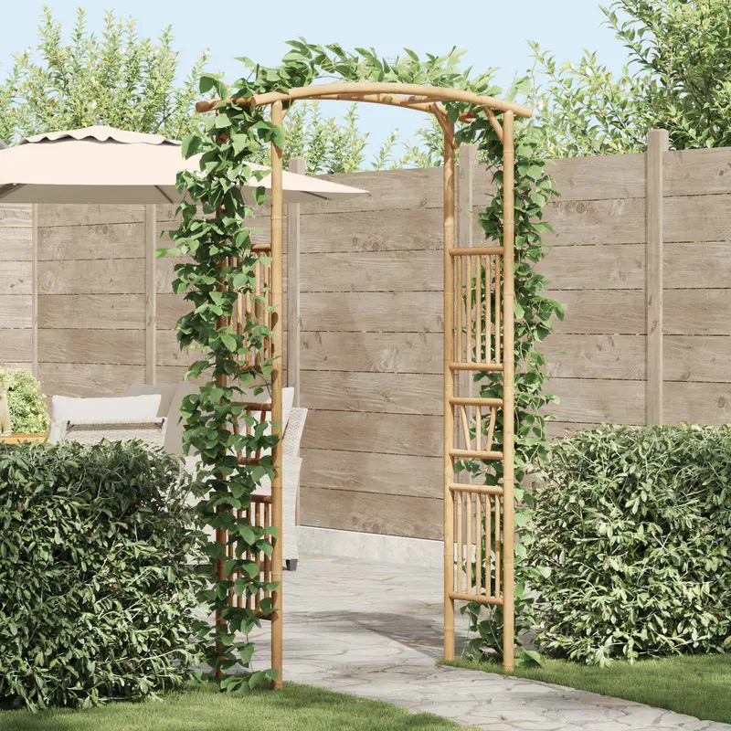 Arco de jardín Natural 110 x 40 x 205 cm Bambú