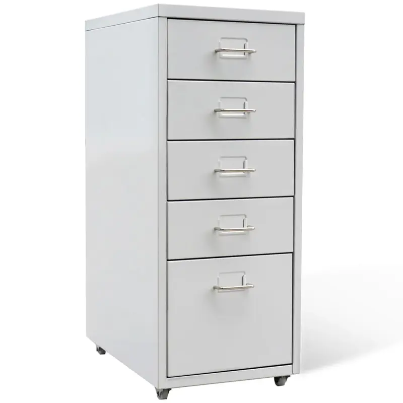 Armario archivador 5 cajones acero gris 68,5 cm