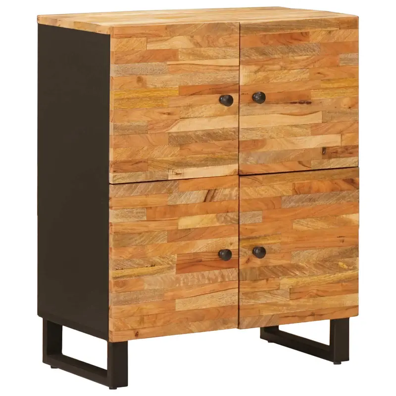 Armario auxiliar Marrón 60 x 33 x 75 cm Madera de mango maciza