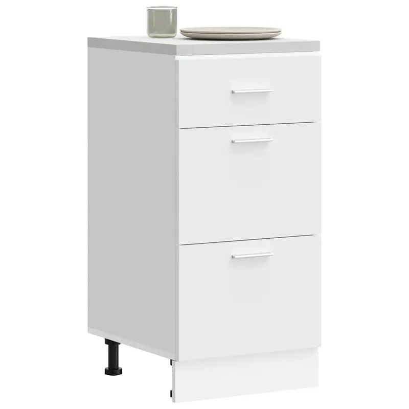 Armario bajo "Lyon" blanco 40x46x81,5 cm madera de ingeniería