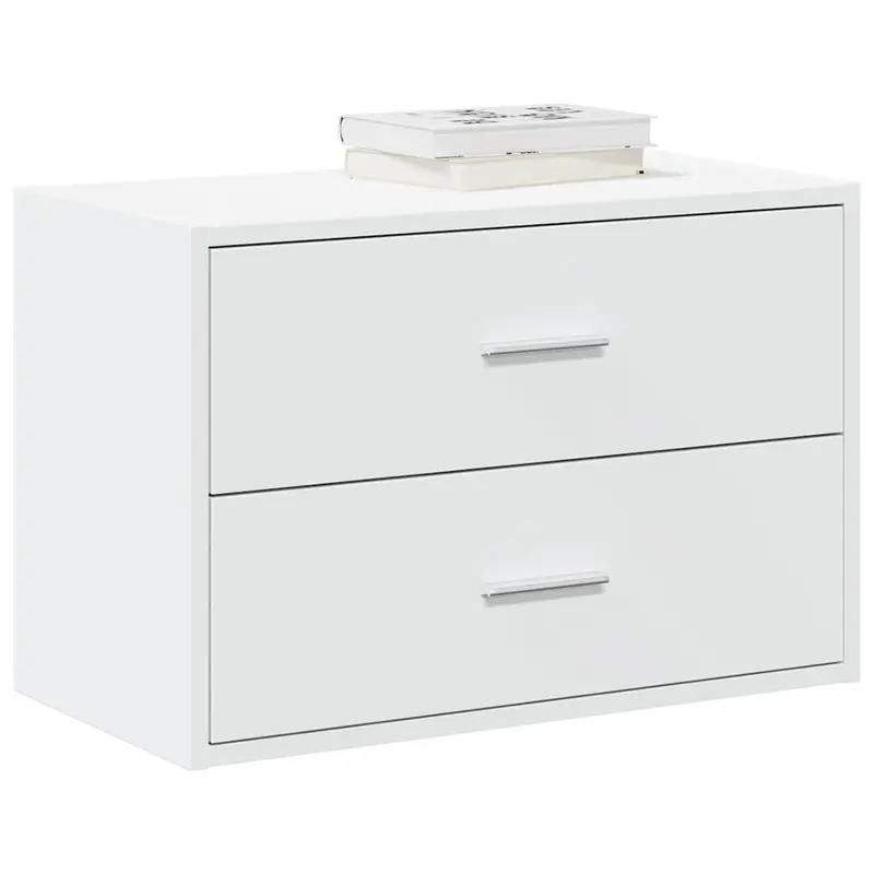 Armario con 2 cajones blanco 60x31x40 cm madera de ingeniería