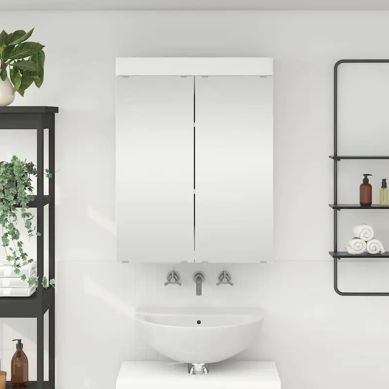 Armario con espejo de baño con estante TULUM 60 x 16,5 x 78 cm