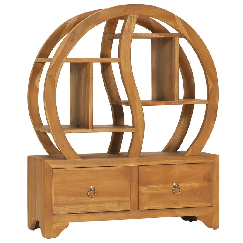 Armario con estante Yin Yang madera maciza de teca 68x26x83 cm