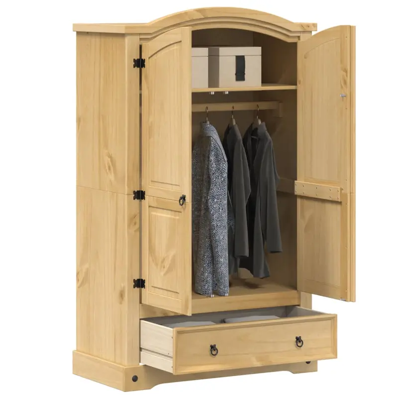 Armario "Corona" 101x52x170 cm Madera maciza de pino