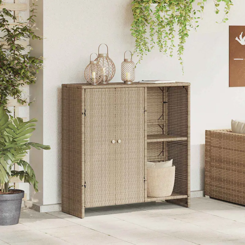 Armario de almacenamiento Beige 100 x 36 x 102 cm Ratán