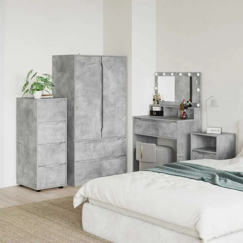 Armario de almacenamiento Gris Concreto 40 x 48 x 105 cm