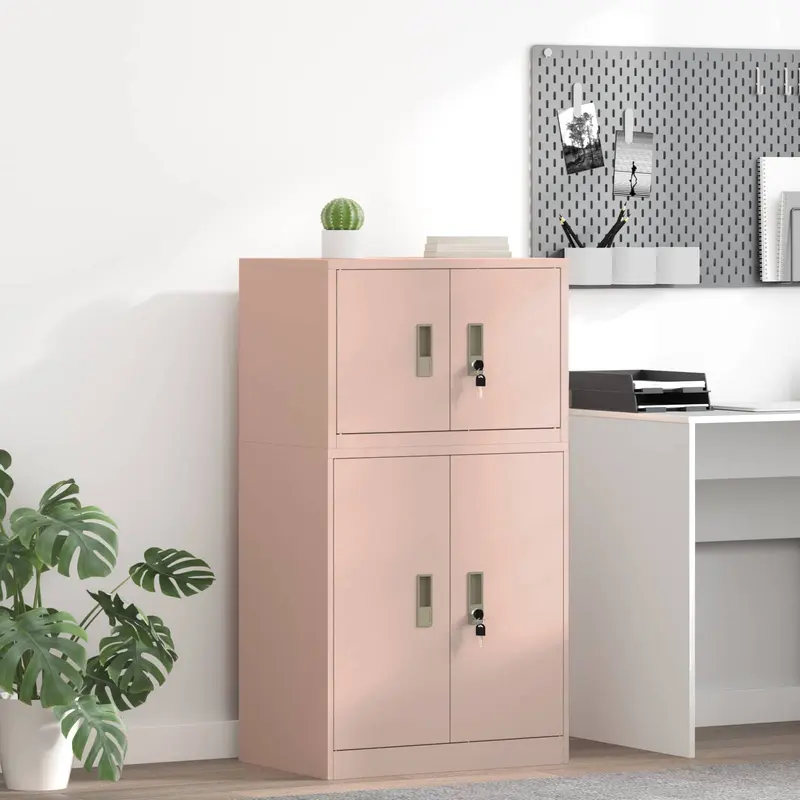 Armario de almacenamiento Rosa 60 x 40 x 40 cm Acero