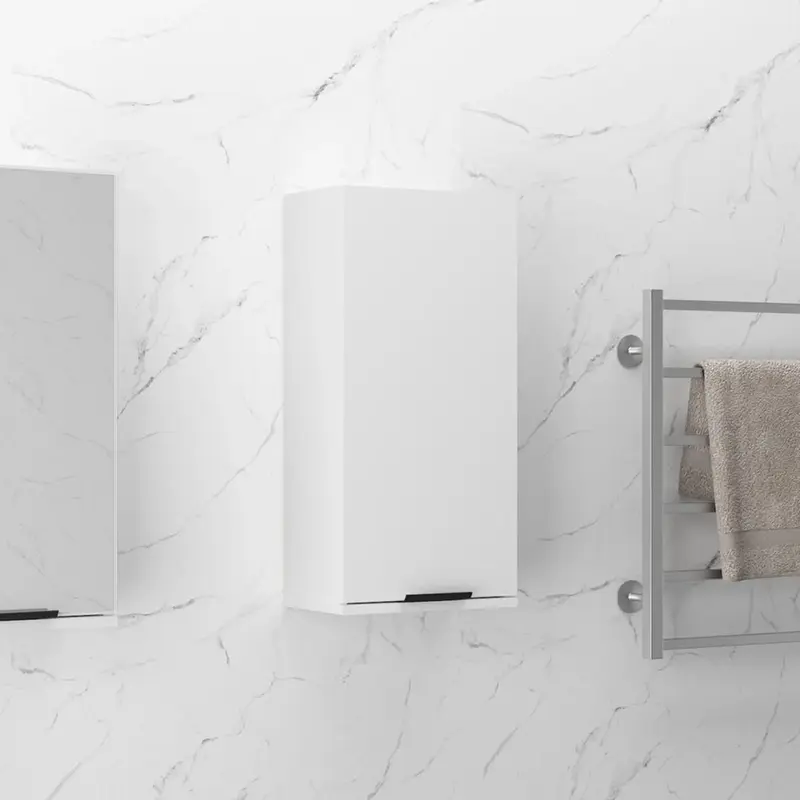 Armario de baño de pared blanco 32x20x67 cm