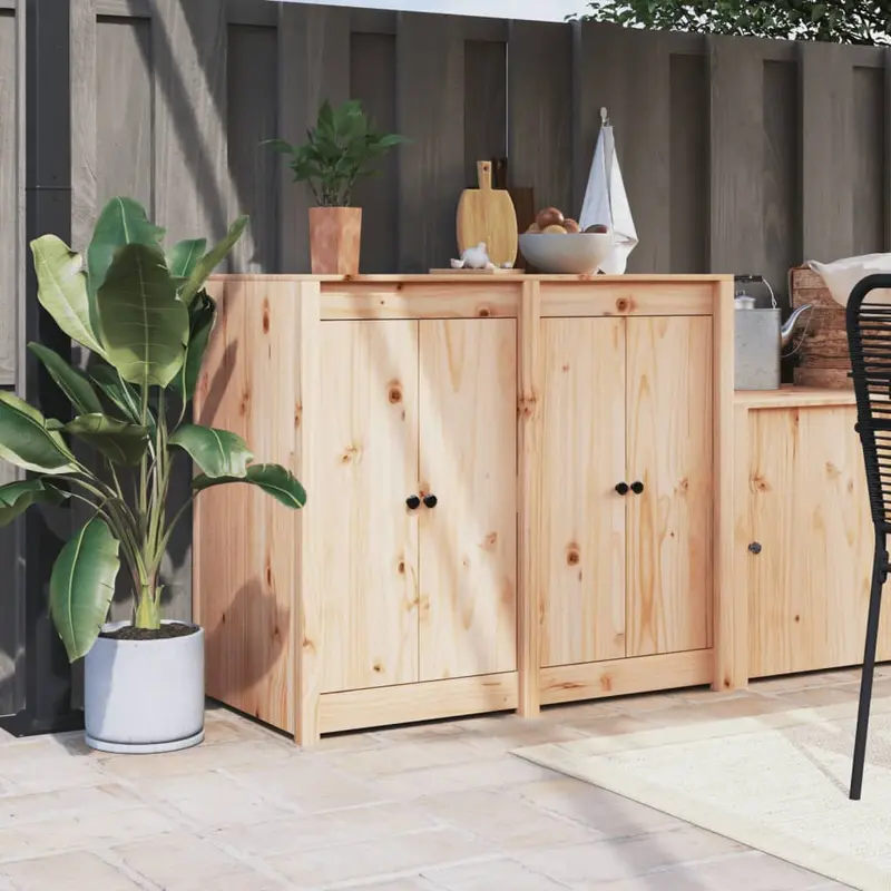 Armario de cocina de exterior MEPPEL madera maciza de pino