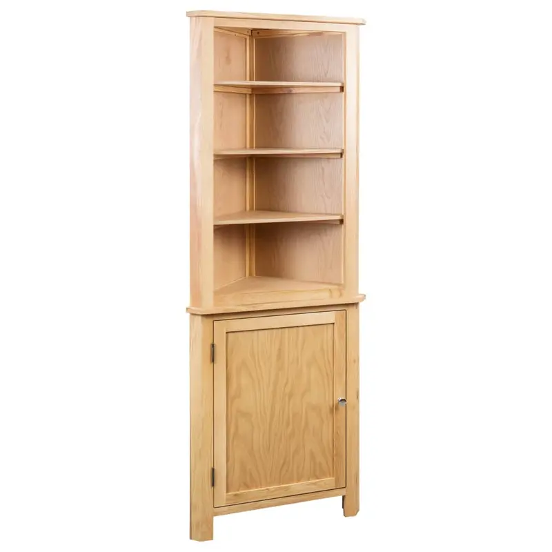 Armario de esquina de madera maciza de roble 59x36x180 cm